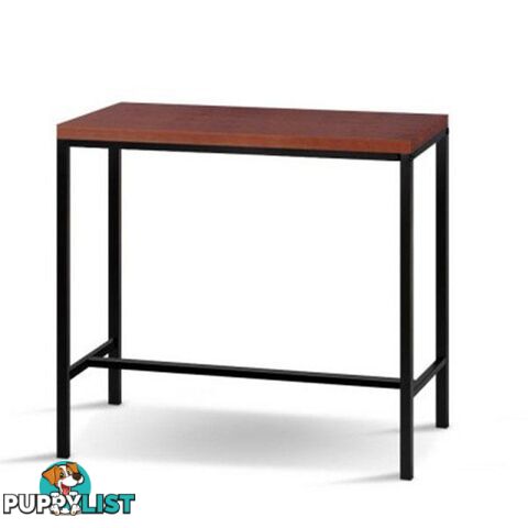 Pine Wood Metal Frame Bar Table - Artiss - 9350062237991