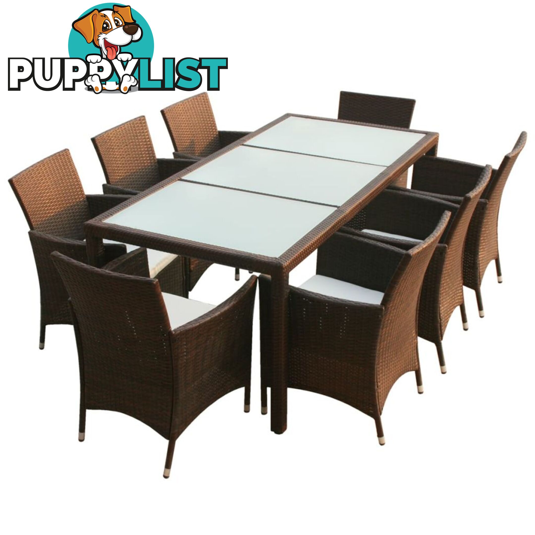 Garden Furniture Poly Rattan Set (17 Pcs) - Unbranded - 4326500418968