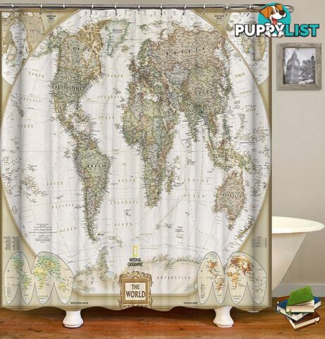 The World Map Shower Curtain - Curtain - 7427046005753