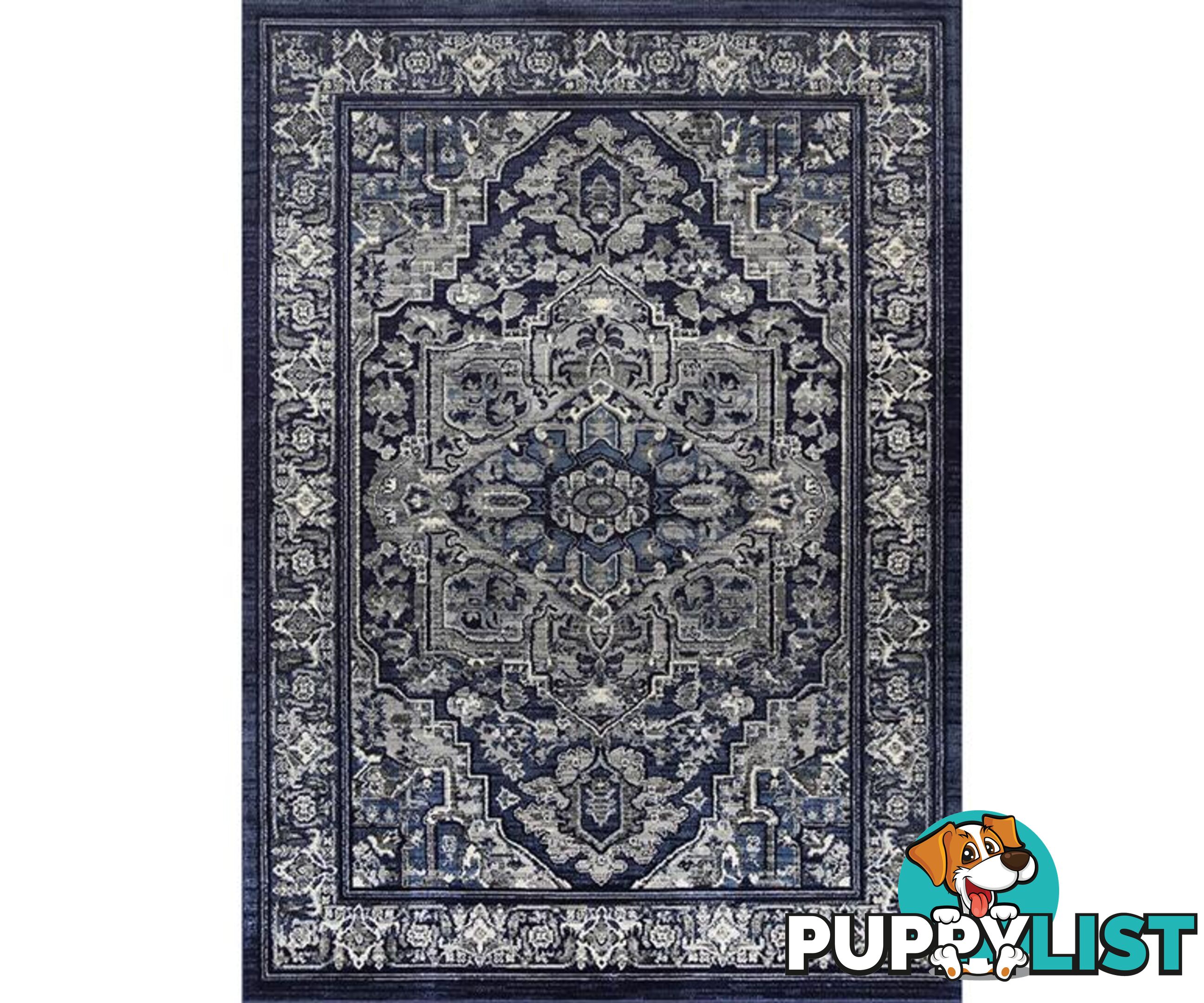 Old World Traditional Navy Rug - Unbranded - 9476062046781