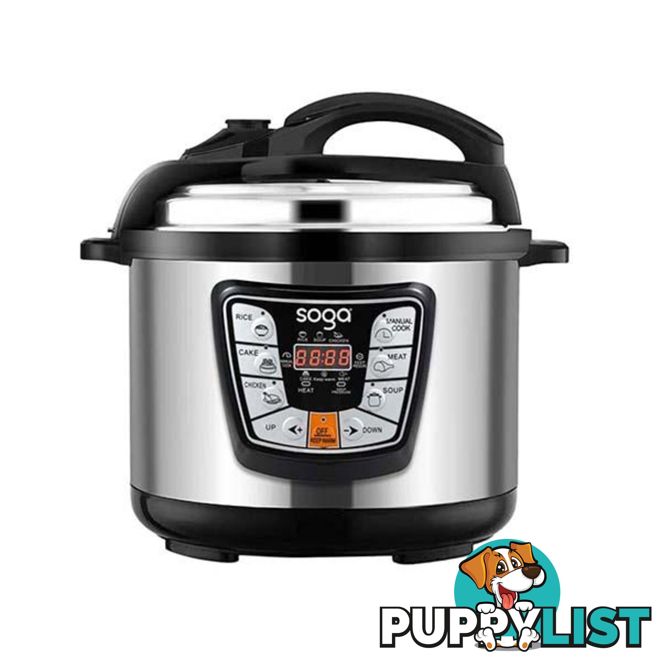 Soga Stainless Steel Electric Pressure Cooker 10L Nonstick 1600W - Soga - 9476062089733