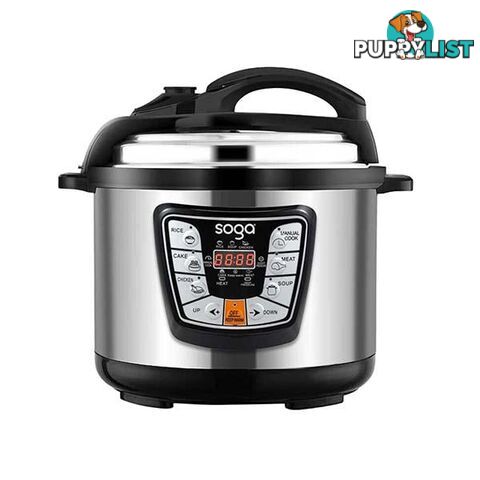 Soga Stainless Steel Electric Pressure Cooker 10L Nonstick 1600W - Soga - 9476062089733