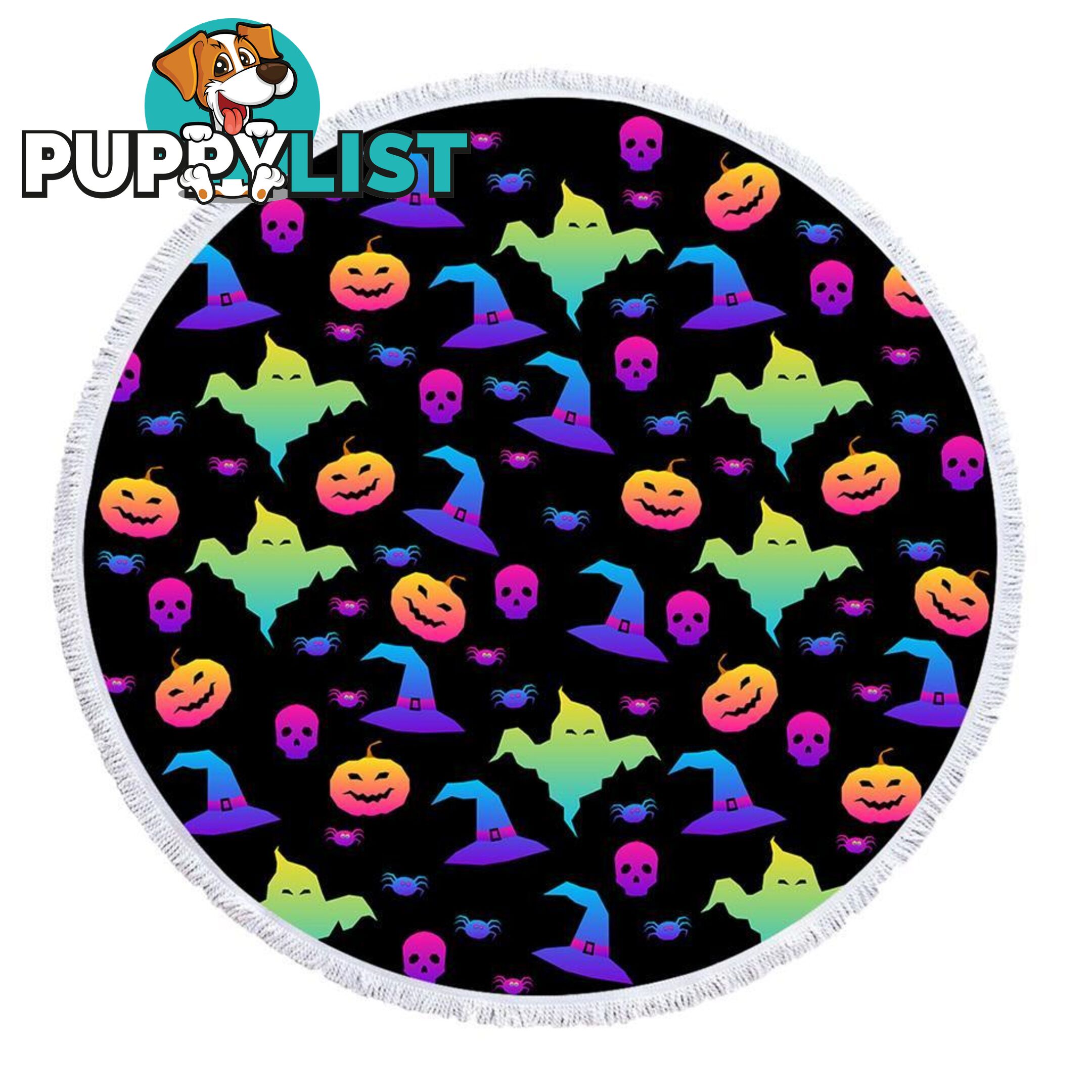 Purplish Halloween Beach Towel - Towel - 7427046342209