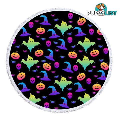 Purplish Halloween Beach Towel - Towel - 7427046342209