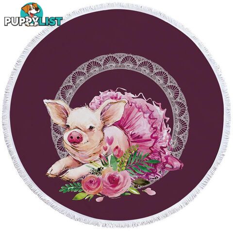 Ballerina Pig Beach Towel - Towel - 7427046319690