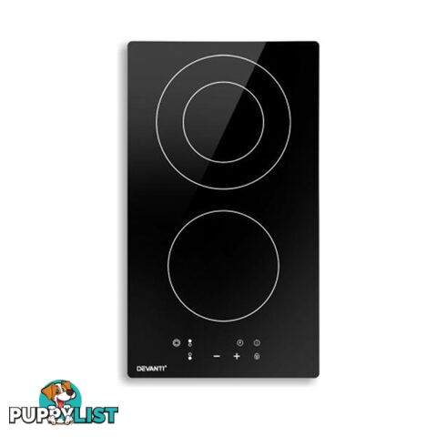 Electric Ceramic Cooktop 30Cm Kitchen Cooker Hob Touch Control 3 Zones - Devanti - 9355720022940