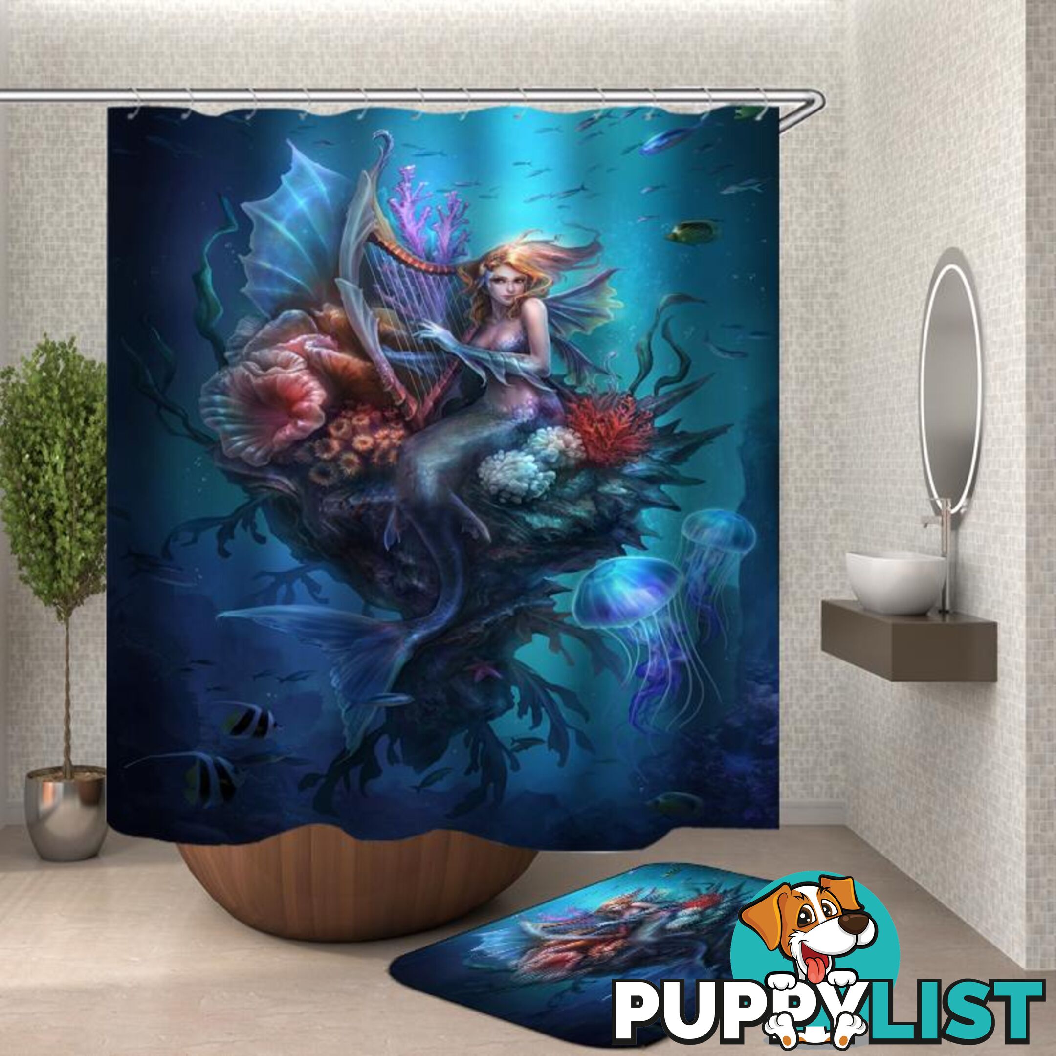 Deep Ocean Mermaid Shower Curtain - Curtain - 7427046126632
