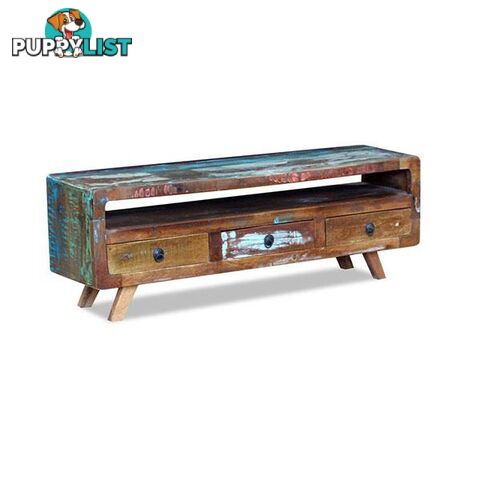 Tv Cabinet With 3 Drawers Solid Reclaimed Wood - Tv Cabinet - 8718475993827