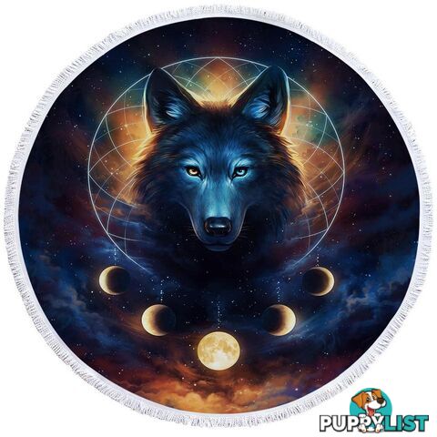 Moon Wolf Beach Towel - Towel - 7427046311397