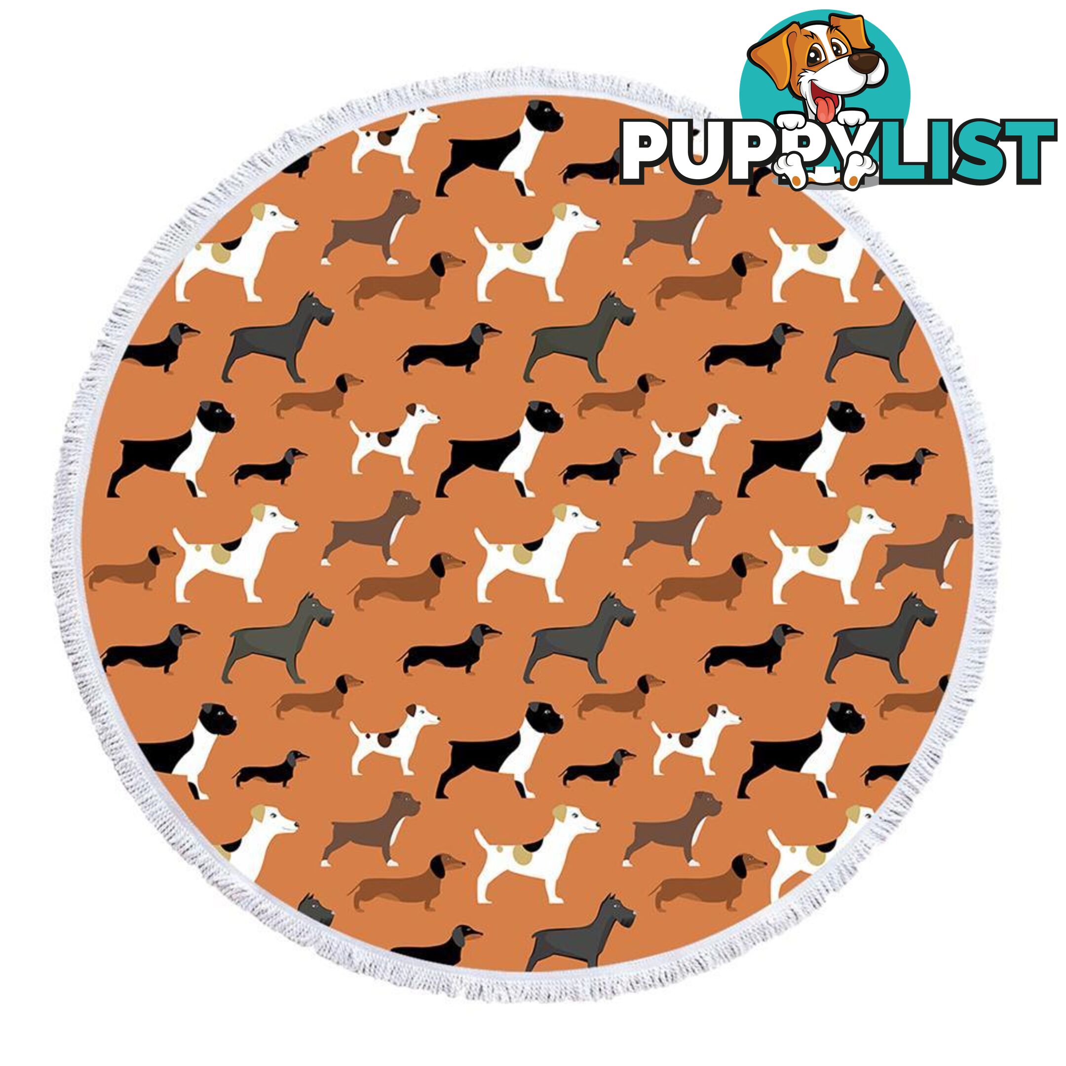 Dogs Pattern Beach Towel - Towel - 7427046343534