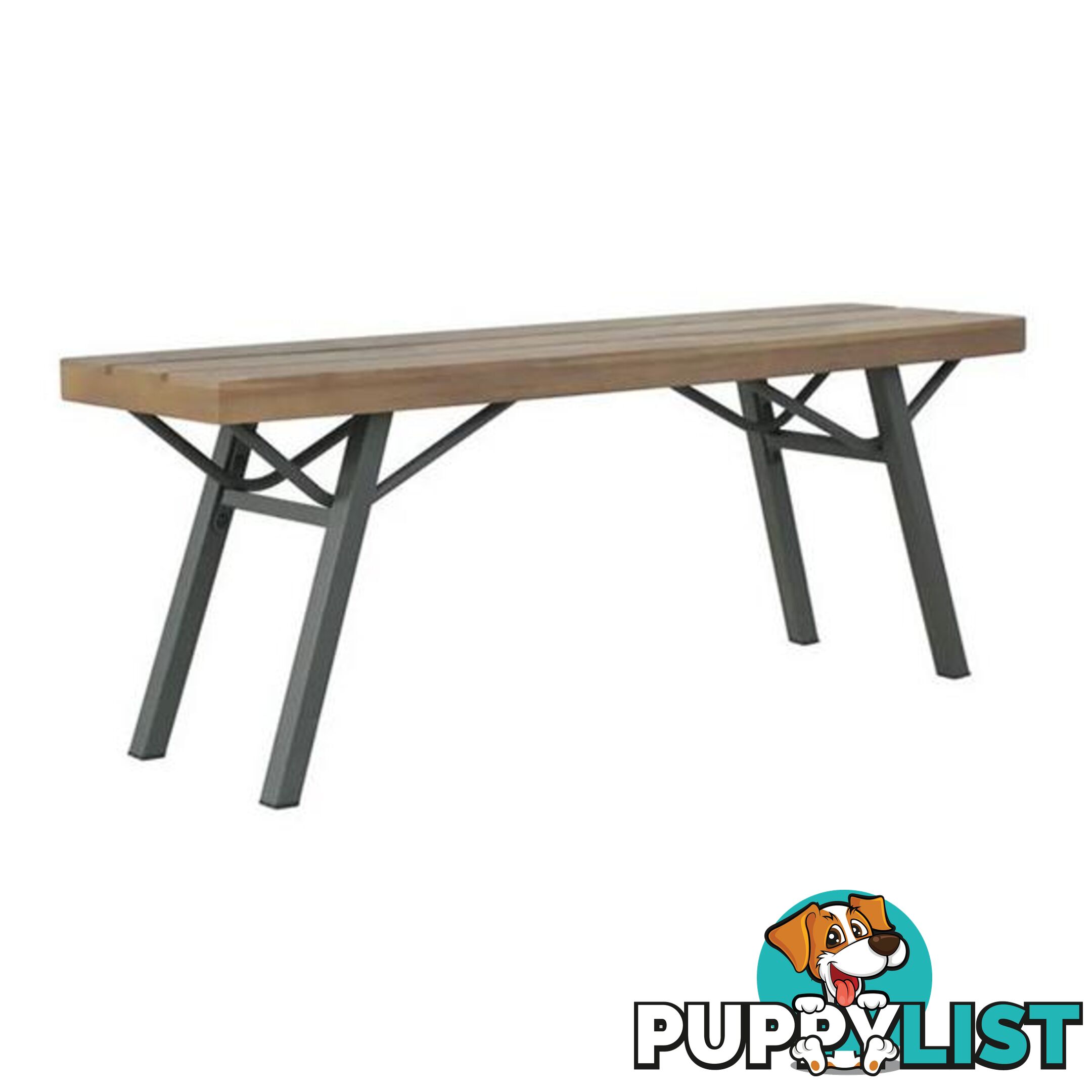 Garden Bench 120 Cm Solid Acacia Wood With An Oil Finish - Unbranded - 8718475614906