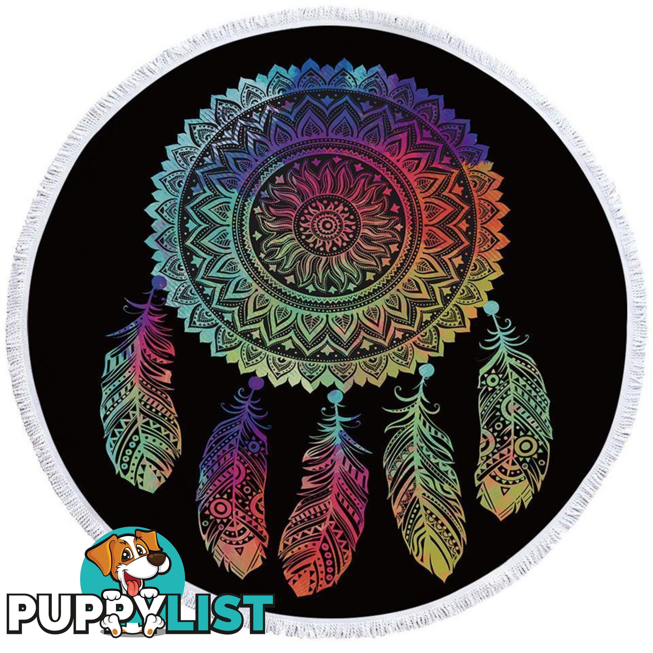 Oriental Dream Catcher Beach Towel - Towel - 7427046311748