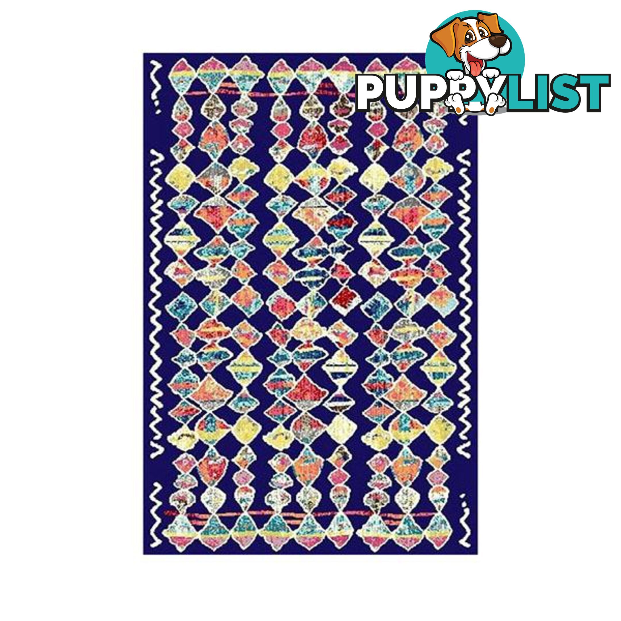 Heat Set Kasach Navy Rug - Unbranded - 9476062121624