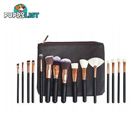 15Pcs Soft Pro Face Powder Makeup Brushes Set Blending Highlight Tools - Randy & Travis Machinery - 7427046226172