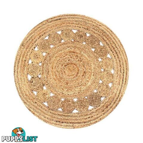 Area Rug Braided Design Jute Round - Unbranded - 8718475574057