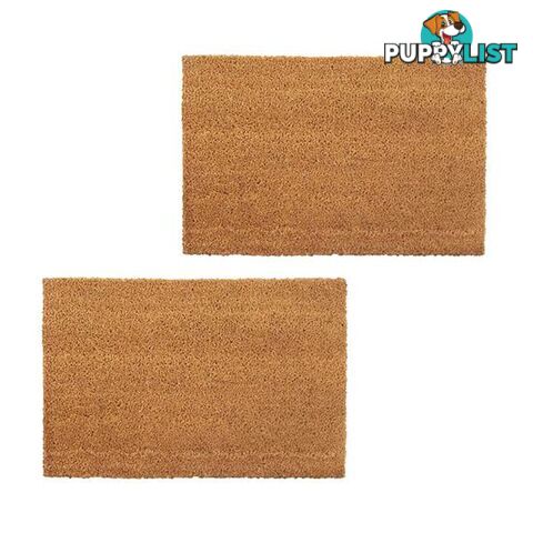 Doormats 2 Pcs Coir 24 Mm 40 X 60 Cm Natural - Unbranded - 8718475579557