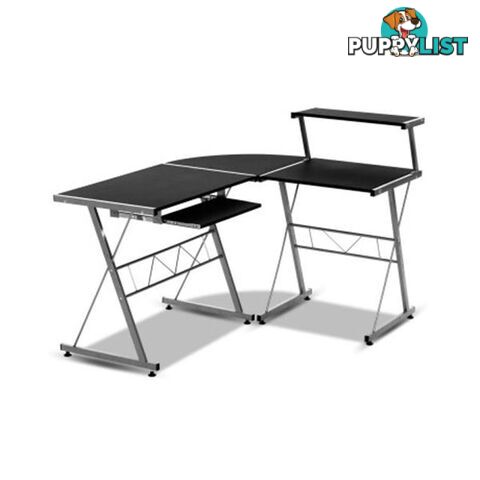 Artiss Corner Metal Pull Out Table Desk - Artiss - 7427046188067