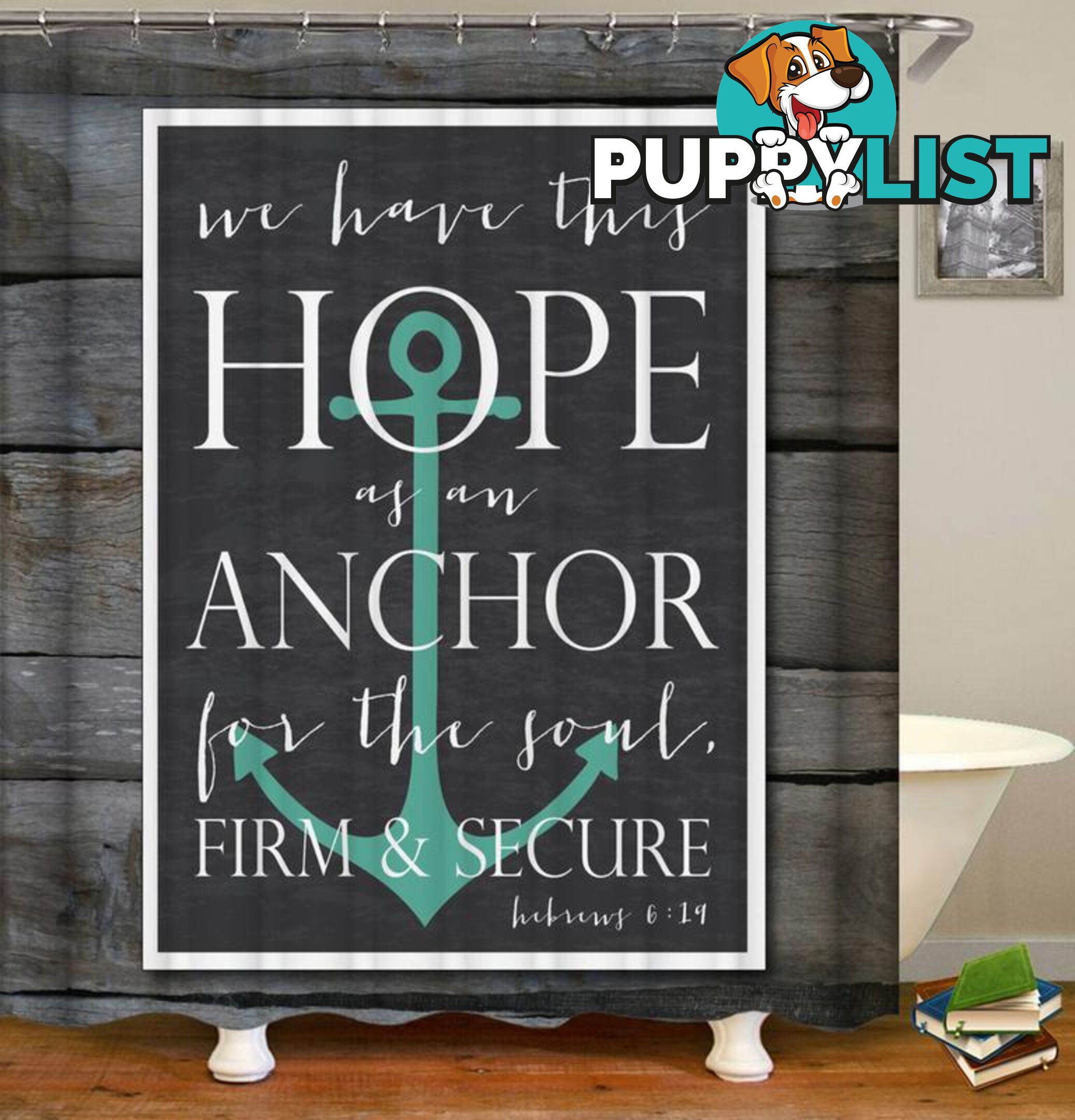 Bibleâs Anchor Quote Shower Curtain - Curtain - 7427045965461