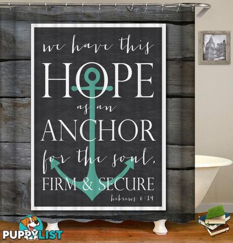 Bibleâs Anchor Quote Shower Curtain - Curtain - 7427045965461