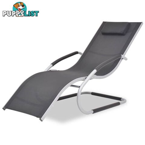 Sunlounger Aluminum and Textilene 62 x 152 x 88 Cm - Unbranded - 9476062038359