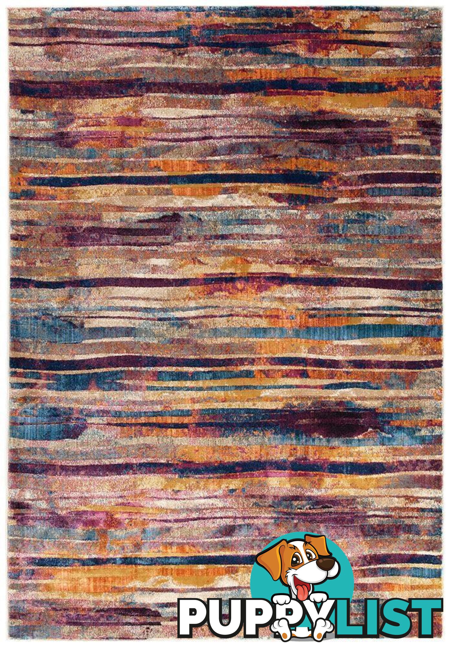 Dreamscape Strokes Modern Raspberry Rug - Unbranded - 8694561186840