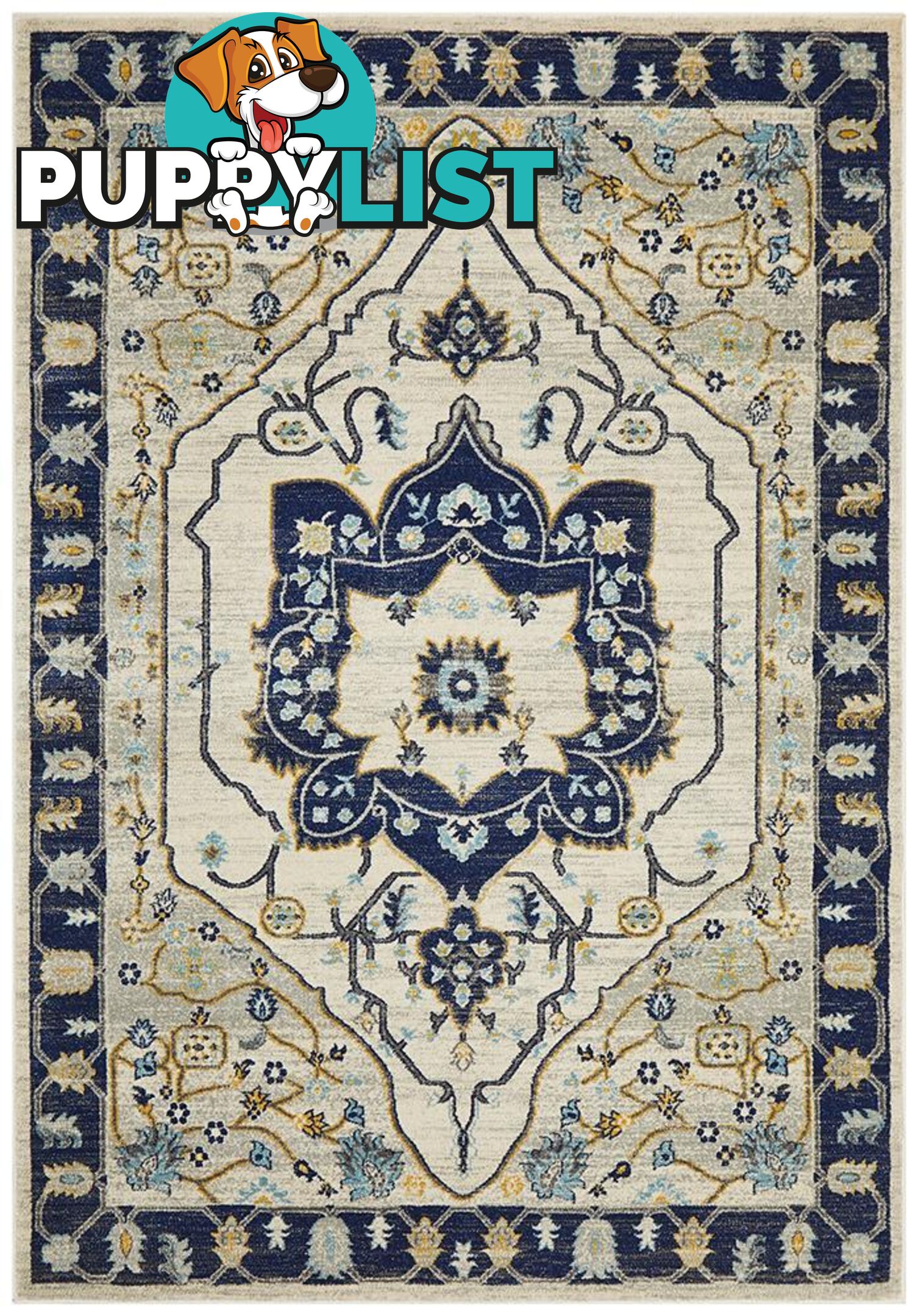 Babylon Darya Navy Rug - Unbranded - 9375321874069