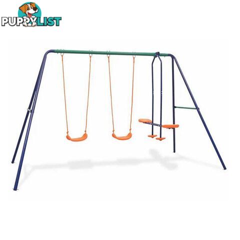 Swing Set With 4 Seats Orange - Unbranded - 8718475571148