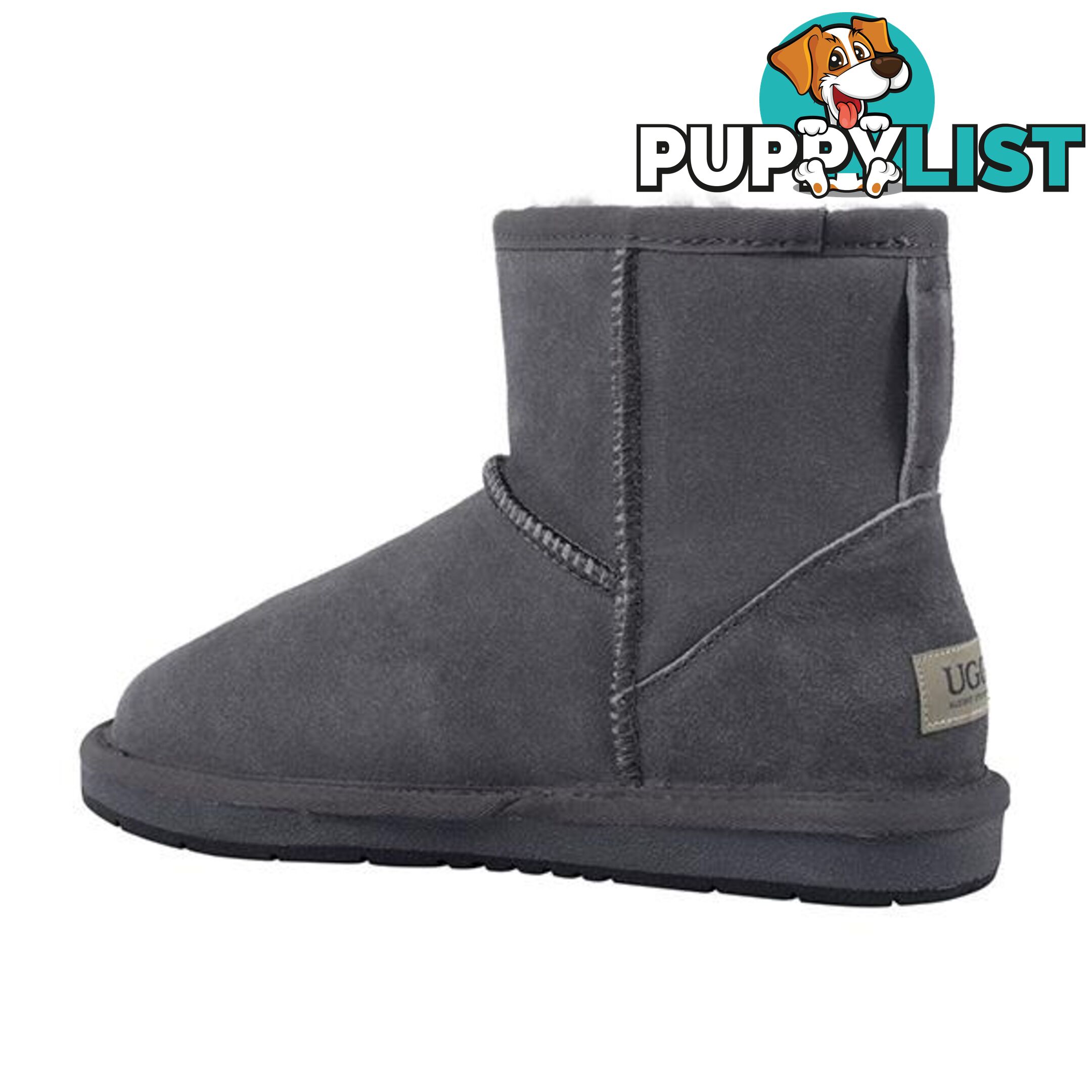 Auzland Classic Leather Water Resistant Mini Ugg Boot Grey - AUZLAND - 822427510401