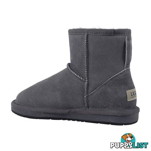 Auzland Classic Leather Water Resistant Mini Ugg Boot Grey - AUZLAND - 822427510401