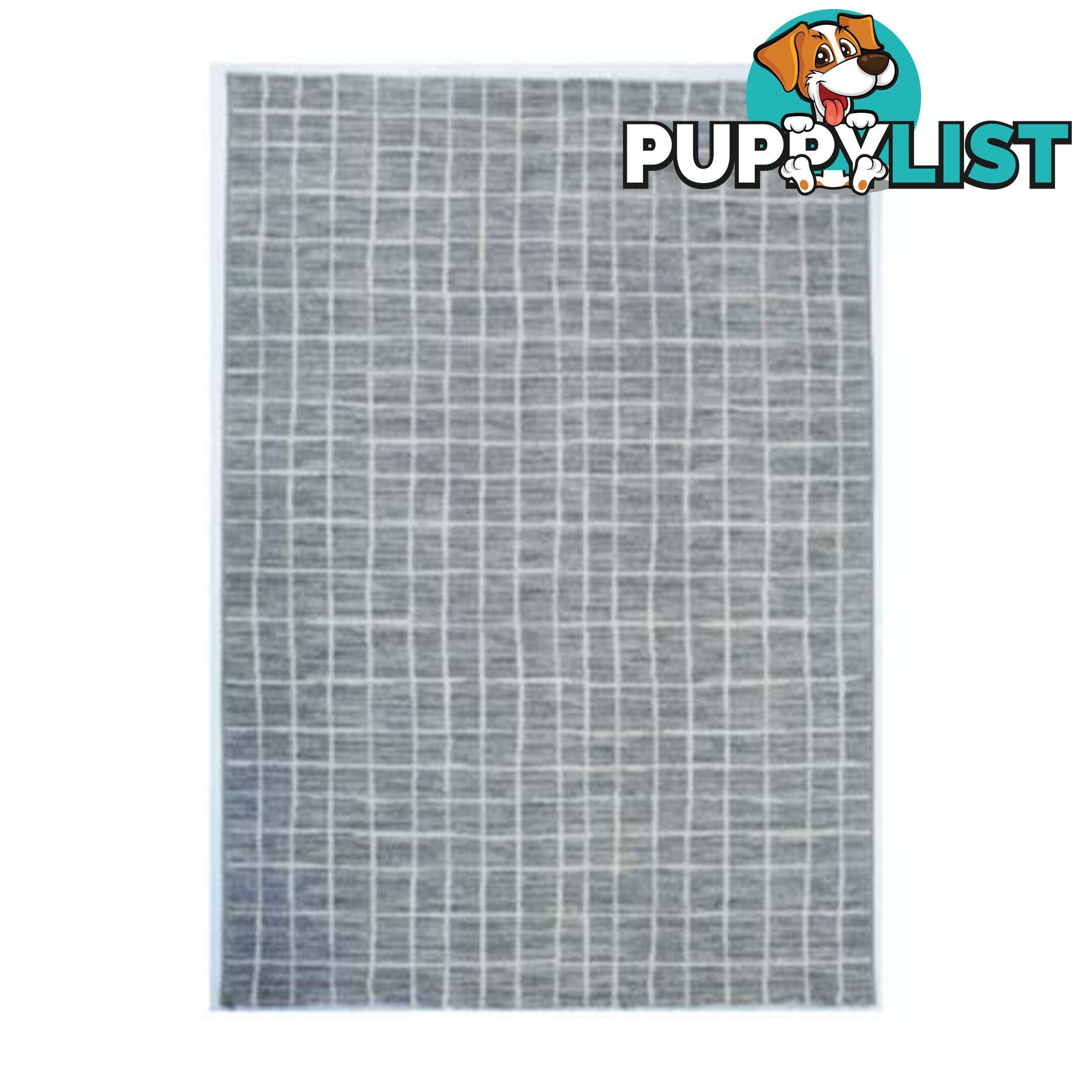 Tibet White Grey Bricks Heat Set Rug 200 X 290 Cm - Unbranded - 7427046216845