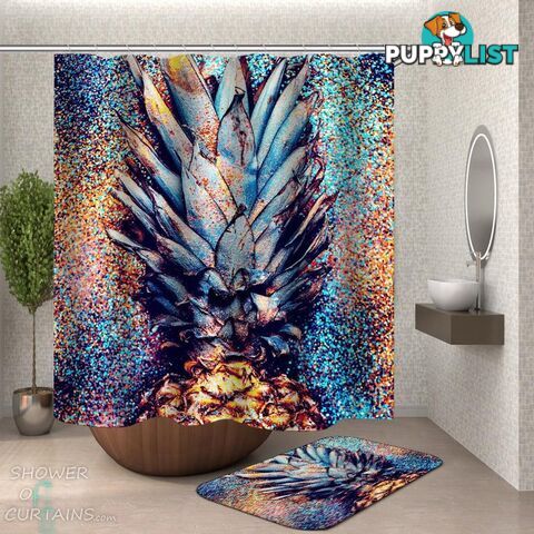 Shower Curtains with Pineapple Crown - Curtain - 7427046301510