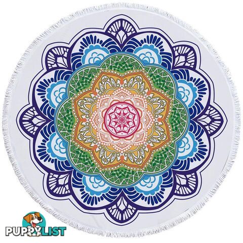 Simple Multi Colored Mandala Beach Towel - Towel - 7427046321150