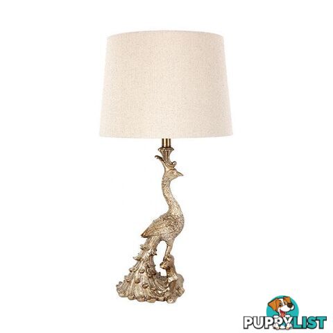 Peacock Table Lamp Gold - Table Lamp - 9320294096307