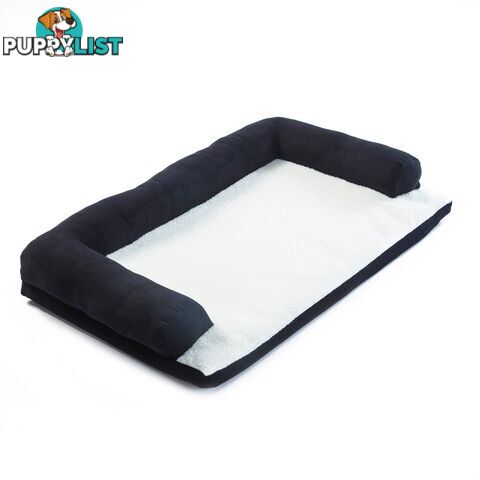 Pet Couch TUFTY XL - 90 x 60 x 15cm BLACK - Unbranded - 9352338006218