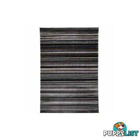 Spirit Black Stripes Polypropylene Rug - Unbranded - 9476062068295