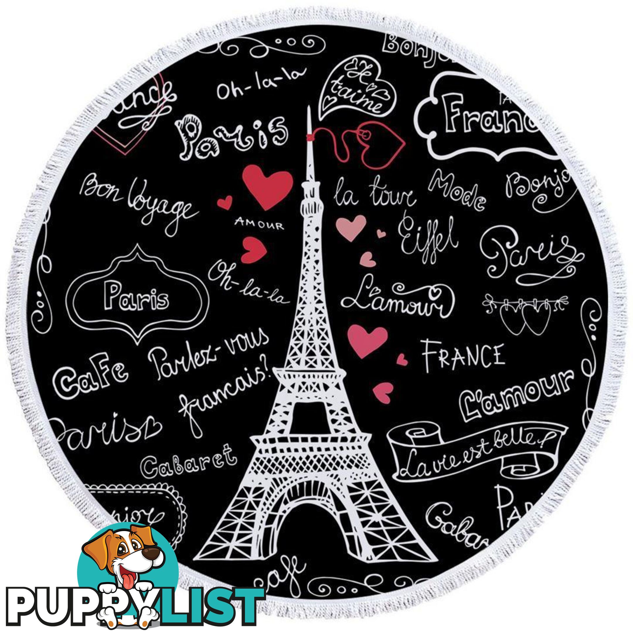 Love Paris Beach Towel - Towel - 7427046326544