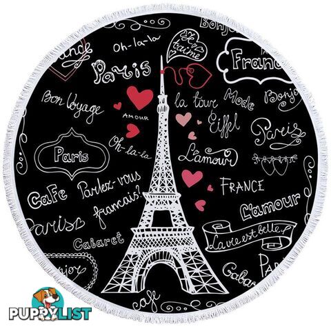 Love Paris Beach Towel - Towel - 7427046326544