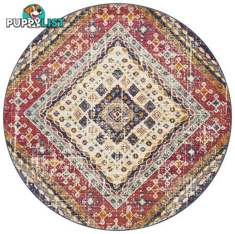 Babylon Round Diamond Multi Coloured Rug - Unbranded - 9375321874595