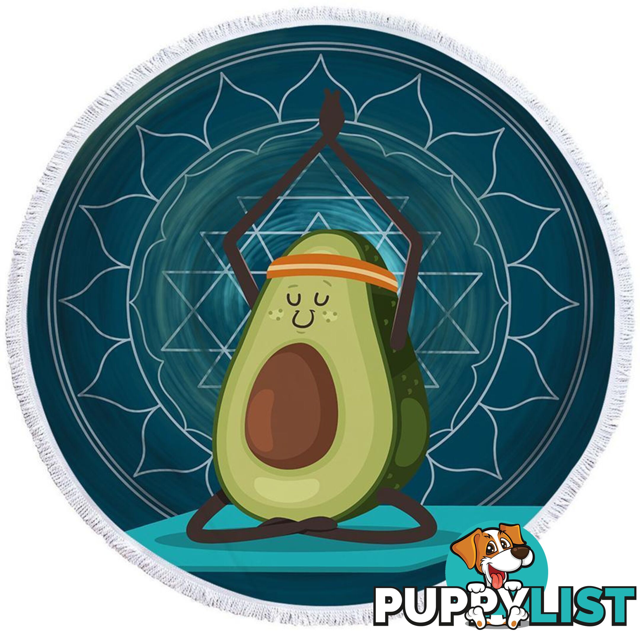 Funny Yoga Avocado Beach Towel - Towel - 7427046316422