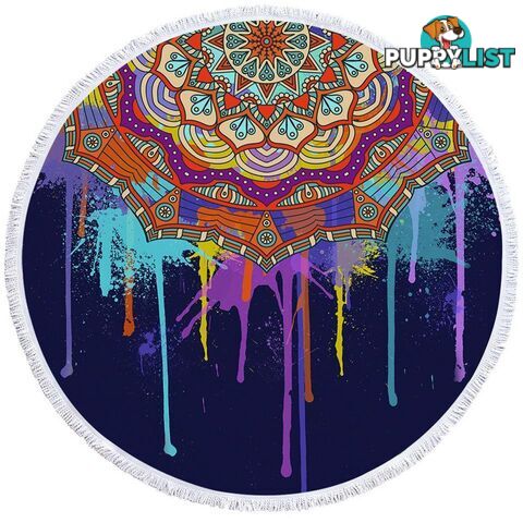 Color Melting Mandala Beach Towel - Towel - 7427046313667