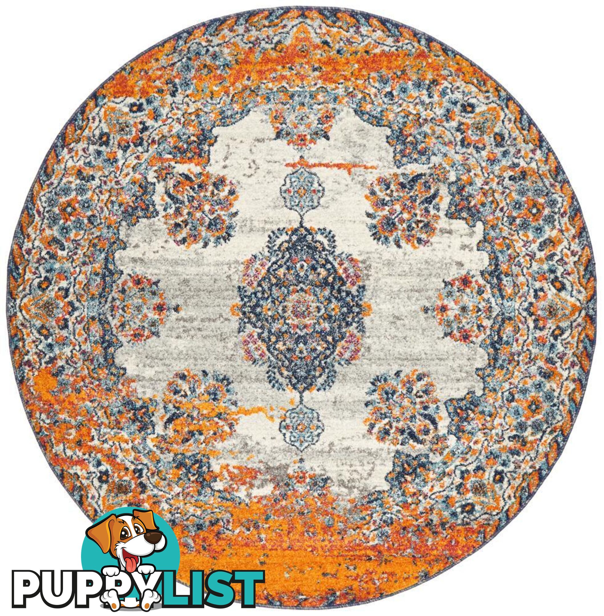 Radiance Bone Round Rug - Unbranded - 9375321886970