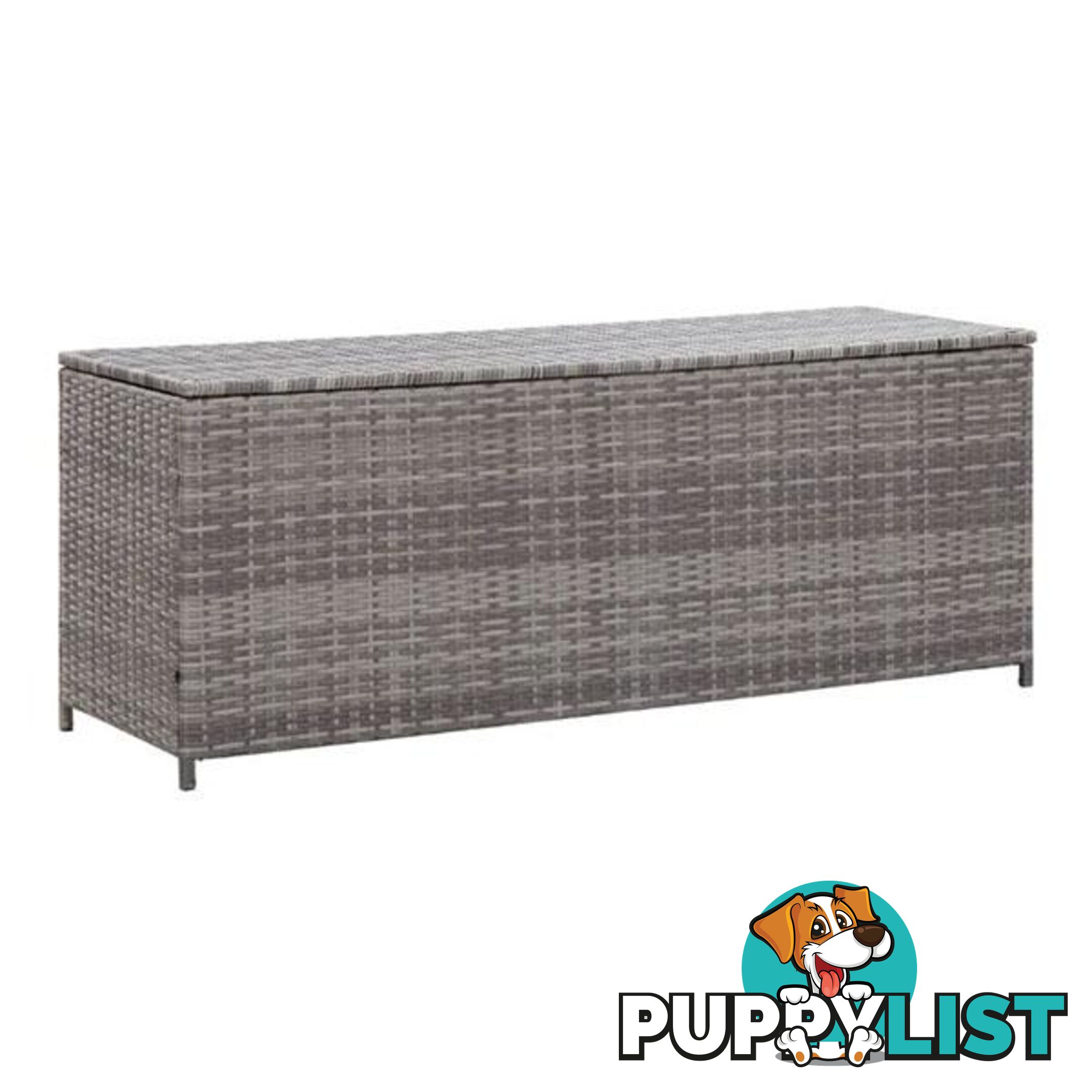 Garden Storage Box Grey 150X50X60 Cm Poly Rattan - Unbranded - 8719883732077