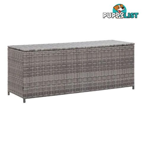 Garden Storage Box Grey 150X50X60 Cm Poly Rattan - Unbranded - 8719883732077