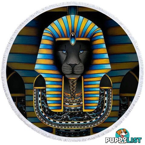 Pharaoh Cat Beach Towel - Towel - 7427046324762