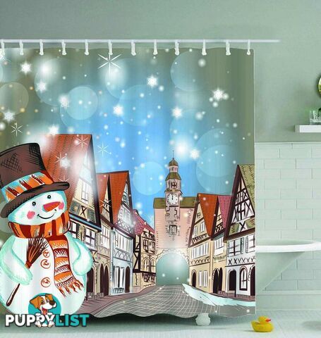 Old Town Christmas Spirit Shower Curtain - Curtains - 7427046062381