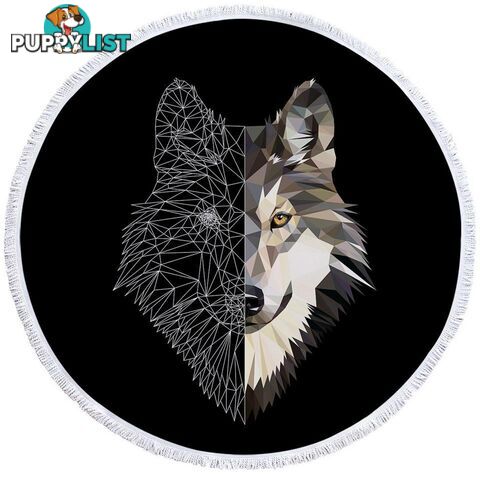 Artistic Wolf Beach Towel - Towel - 7427046309356