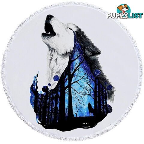 Howling Wolf Beach Towel - Towel - 7427046331142