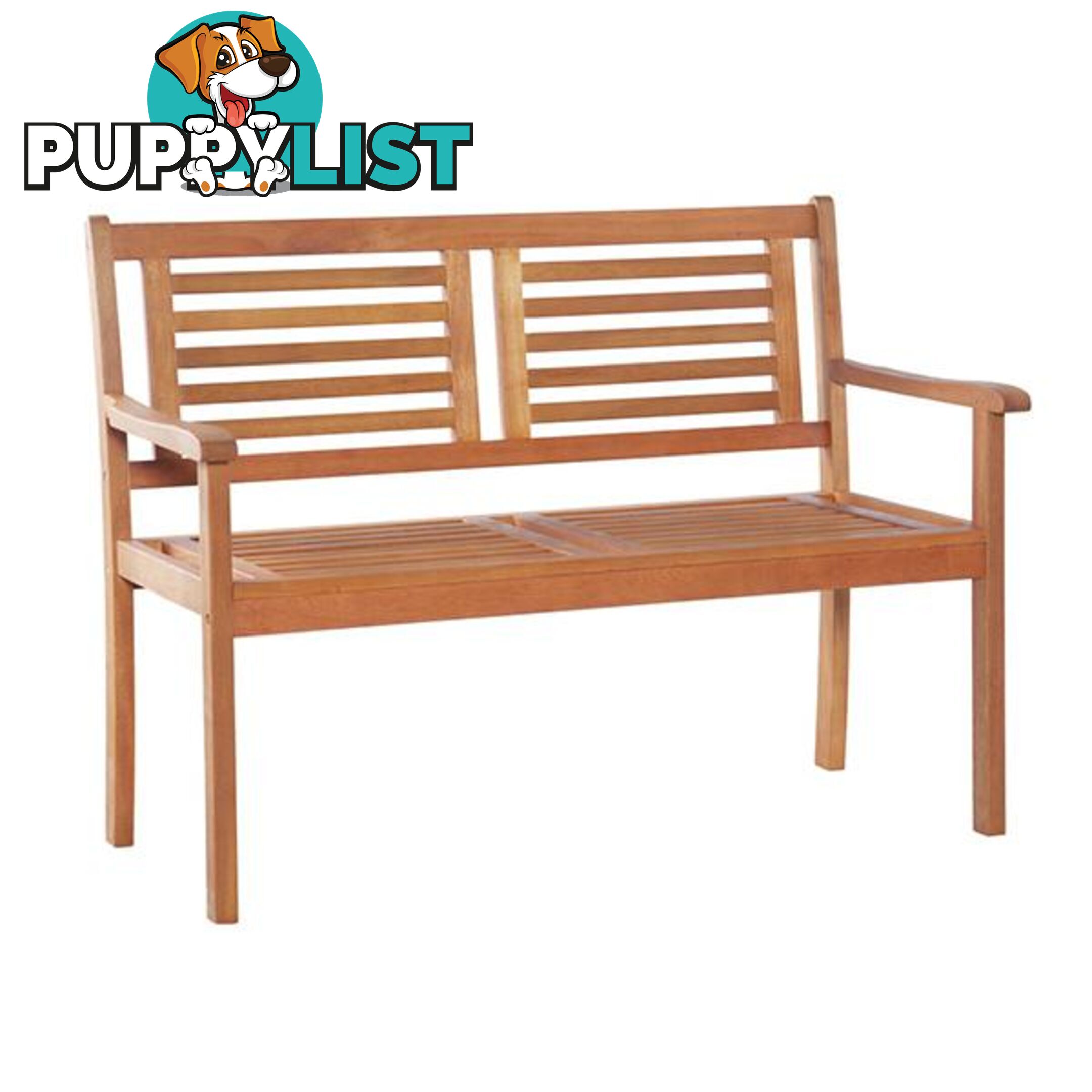 2 Seater Garden Bench 120 Cm Solid Eucalyptus Wood - Unbranded - 7427046256834