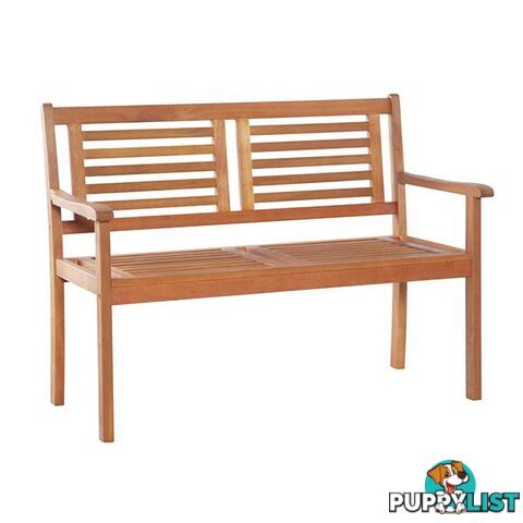 2 Seater Garden Bench 120 Cm Solid Eucalyptus Wood - Unbranded - 7427046256834