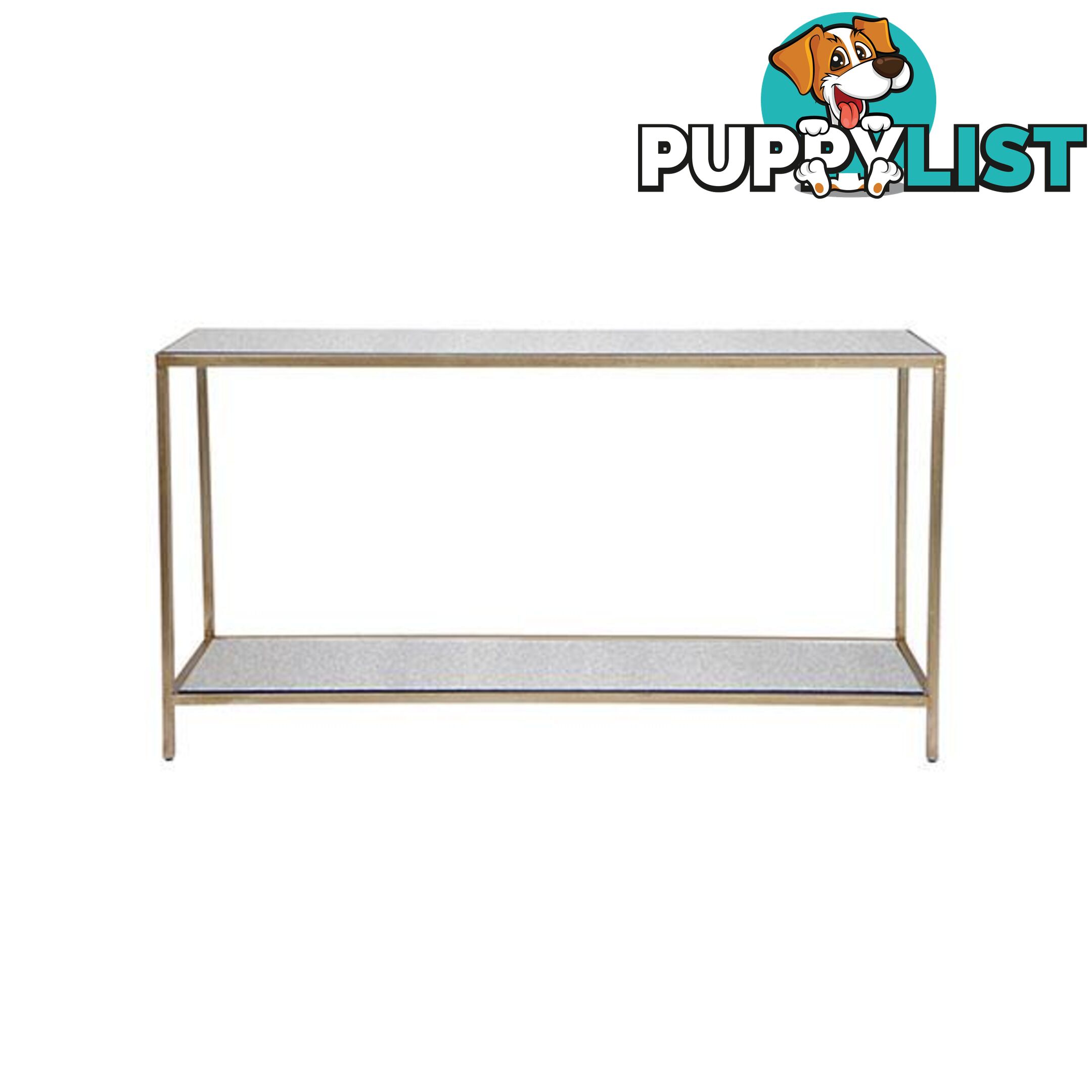 Cocktail Console Table Antique Gold - Console Table - 9320294107126